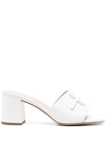  Baldinini Mules Con Puntera Abierta - Blanco 