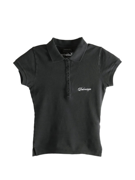  Balenciaga Polo Con Botones - Negro 