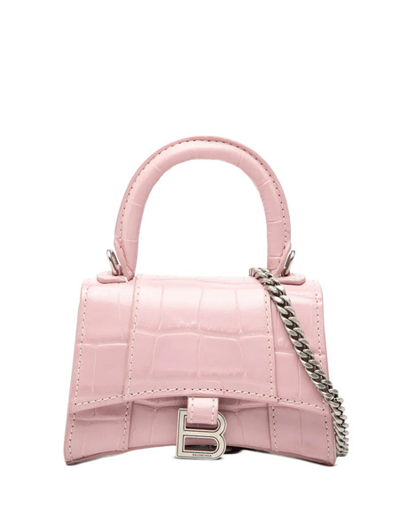  Balenciaga Pre-owned Bolso Satchel Hourglass Top Handle Pequeño Con Efecto En Relieve De Piel De Cocodrilo 2010 - Rosa 