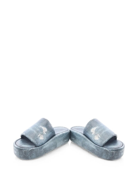  Balenciaga Pre-owned 2020s Denim Platform Sandals - Azul 