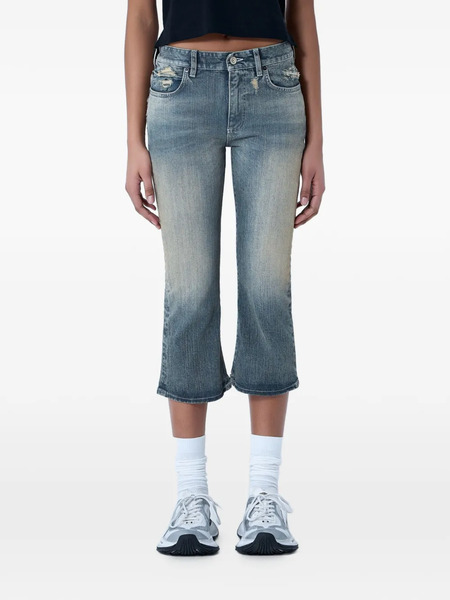  Balenciaga Vaqueros Capri Con Efecto Envejecido - Azul 