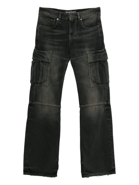  Balenciaga Vaqueros Con Efecto Desgastado - Negro 