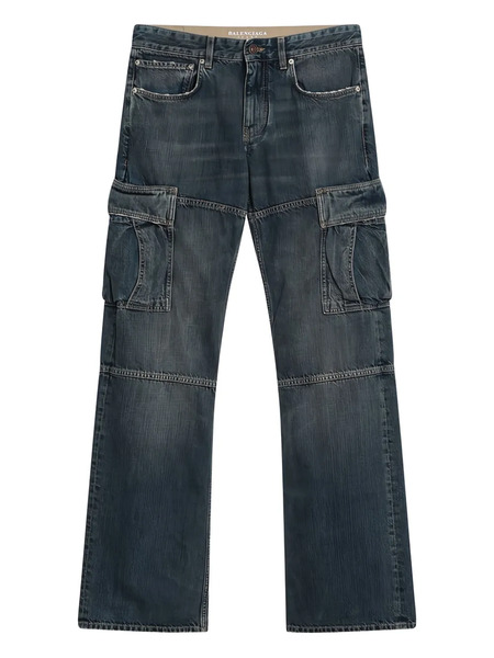  Balenciaga Vaqueros Con Parche Del Logo - Azul 