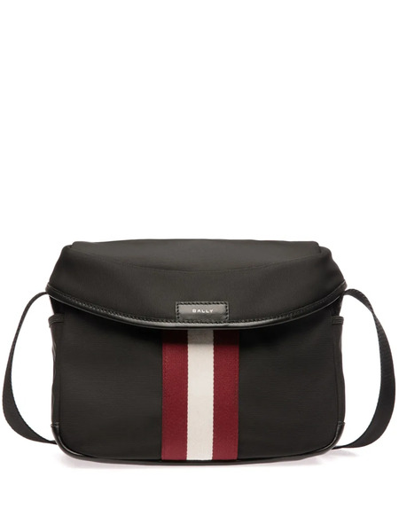  Bally Bolso Messenger Code A Rayas - Negro 