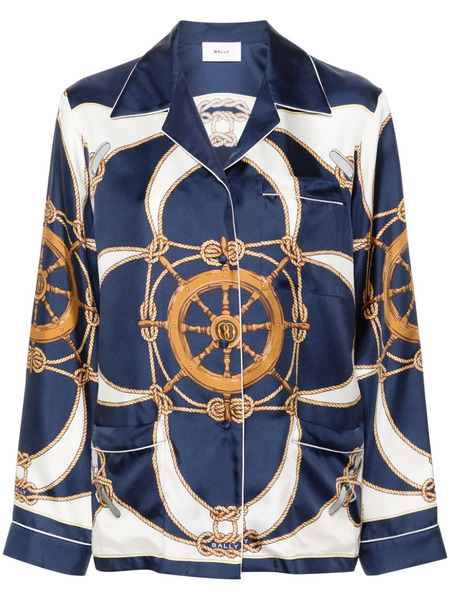  Bally Camisa Con Estampado Gráfico - Azul 