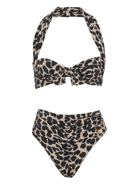  Balmain Bikini Con Estampado De Leopardo - Neutro 