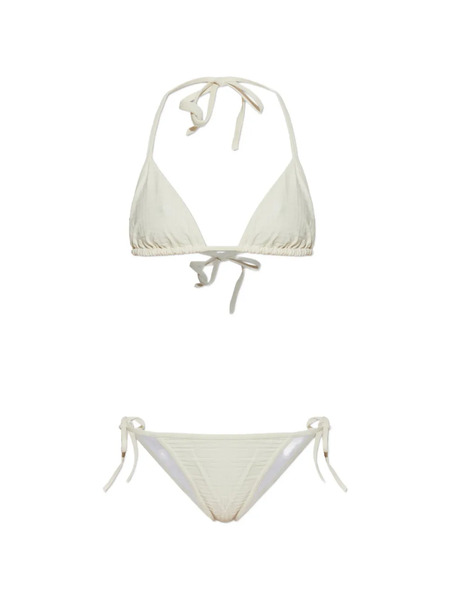  Balmain Bikini Con Monograma - Blanco 