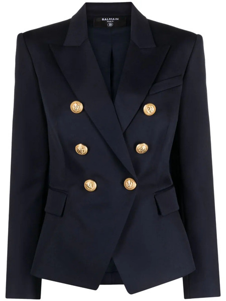  Balmain Blazer Con Doble Botonadura - Azul 