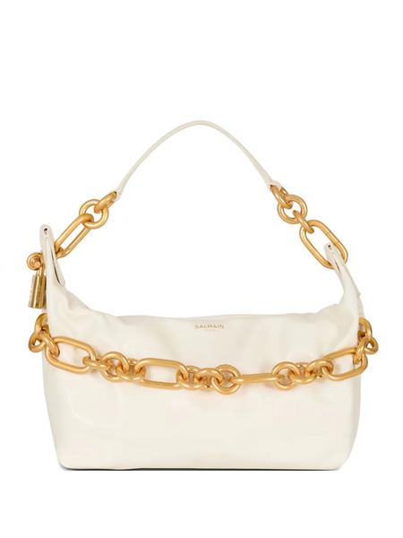  Balmain Bolso De Hombro Sync Mediano De Piel - Blanco 