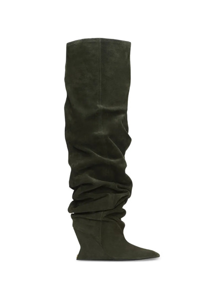  Balmain Botas Altas Con Cuña - Verde 