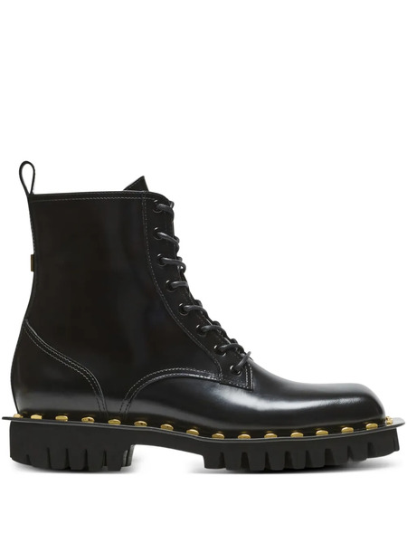  Balmain Botas Militares Glazed - Negro 