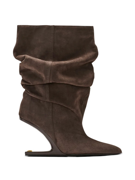  Balmain Botines No Wedge De Ante - Marrón 