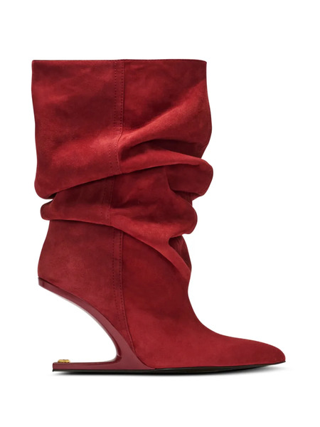  Balmain Botines No Wedge De Ante - Rojo 