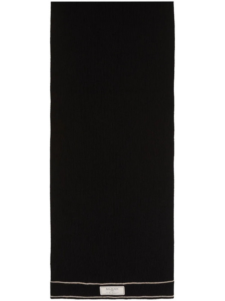  Balmain Bufanda Con Parche Label - Negro 