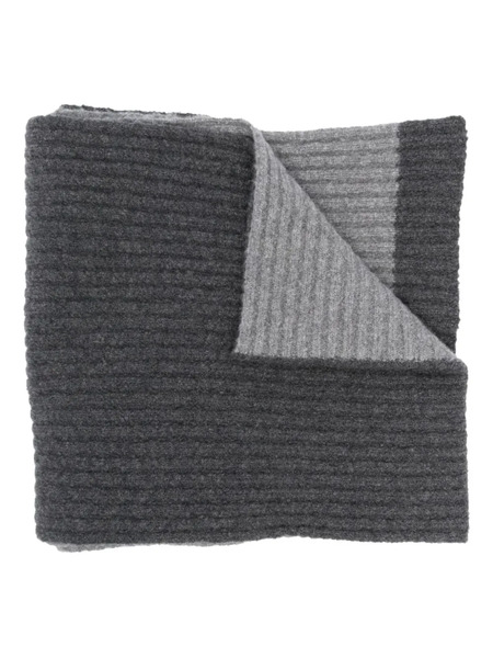 Balmain Bufanda Reversible De Canalé - Gris 