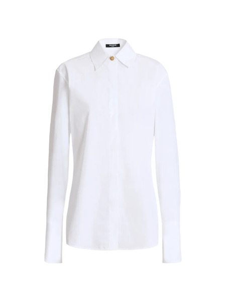  Balmain Camisa De Algodón Y Popelina - Blanco 