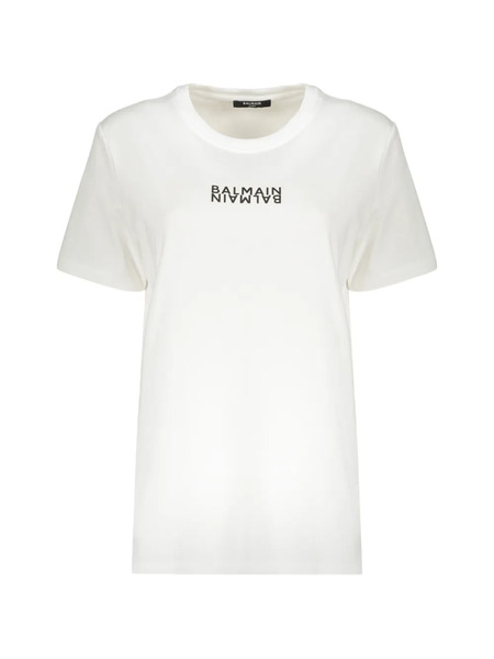  Balmain Camiseta Con Logo - Blanco 