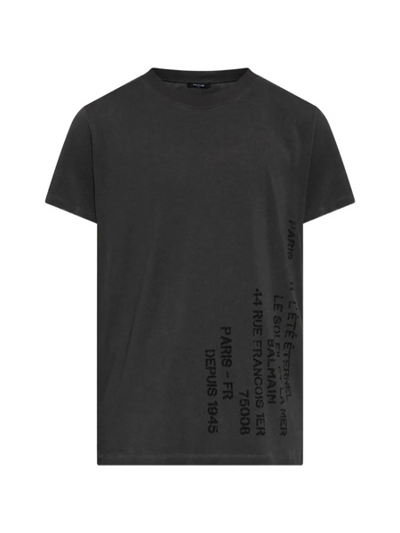  Balmain Camiseta Con Logo Estampado - Gris 