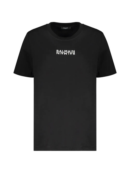  Balmain Camiseta De Algodón - Negro 