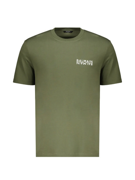  Balmain Camiseta De Algodón - Verde 
