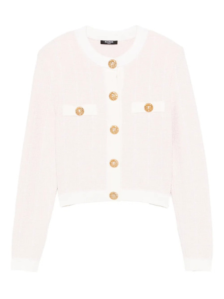  Balmain Cárdigan Con Botones - Rosa 