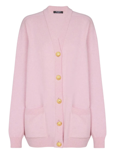  Balmain Cárdigan Con Cuello En V - Rosa 
