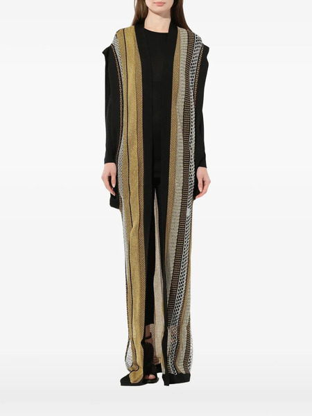  Balmain Cárdigan Con Sisa Caída - Verde 