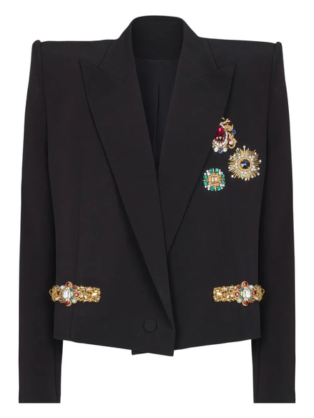  Balmain Chaqueta Bordada - Negro 