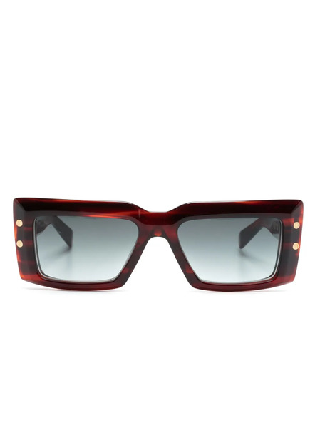  Balmain Eyewear Imperial Rectangle-frame Sunglasses - Marrón 