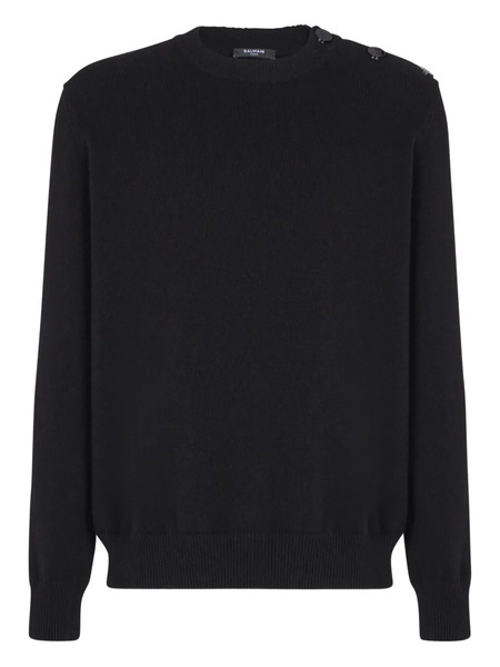  Balmain Jersey Con Botones - Negro 
