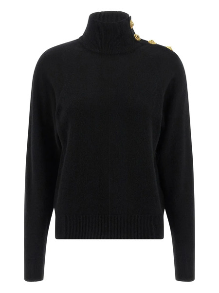  Balmain Jersey Con Cuello Alto - Negro 