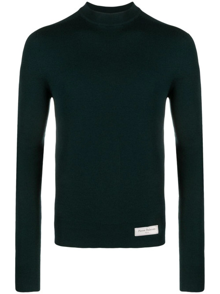  Balmain Jersey Con Cuello Alzado - Verde 