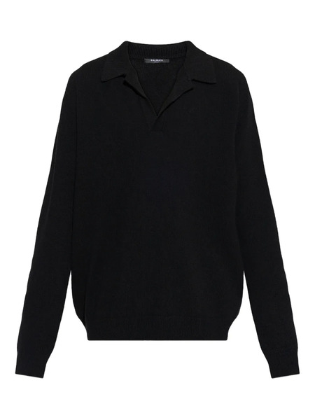  Balmain Jersey Con Cuello - Negro 