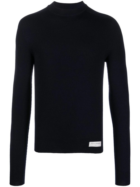  Balmain Jersey Con Parche Del Logo - Azul 