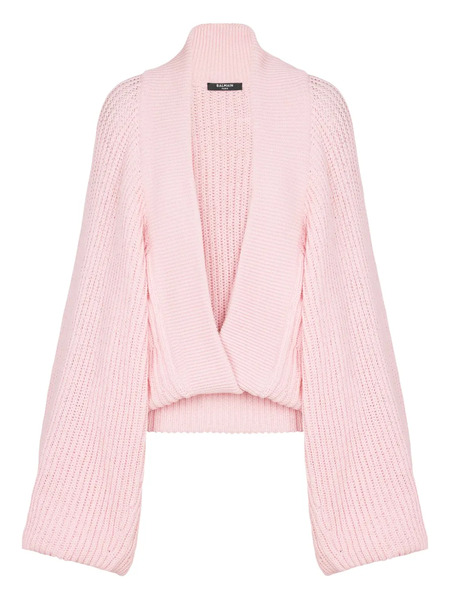  Balmain Jersey De Punto Oversize - Rosa 