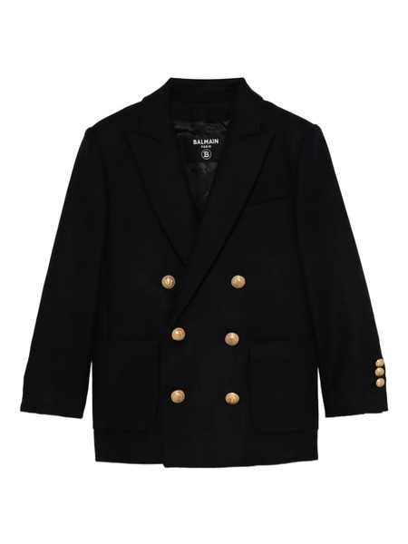  Balmain Kids Blazer Con Doble Botonadura - Azul 