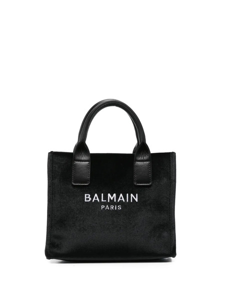  Balmain Kids Bolso Shopper Con Logo Bordado - Negro 