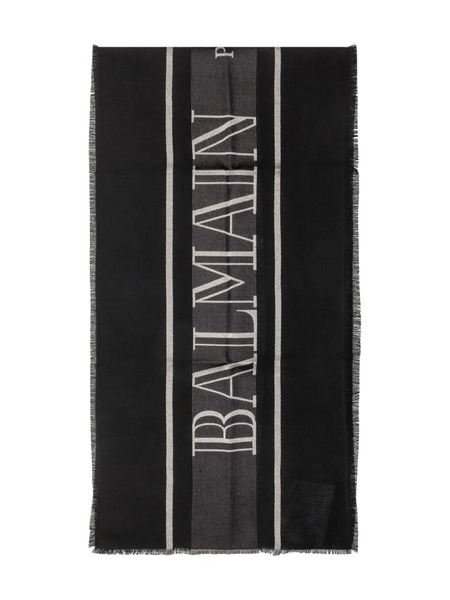  Balmain Kids Bufanda Con Logo - Negro 