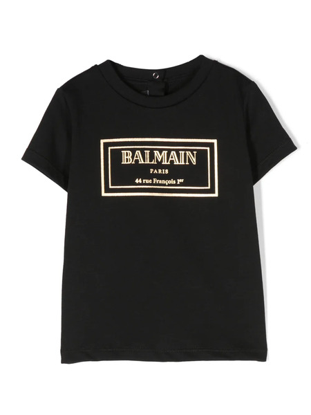  Balmain Kids Camiseta Con Logo Estampado - Negro 