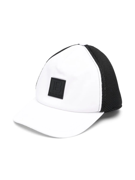  Balmain Kids Gorras Con Panel De Malla - Blanco 