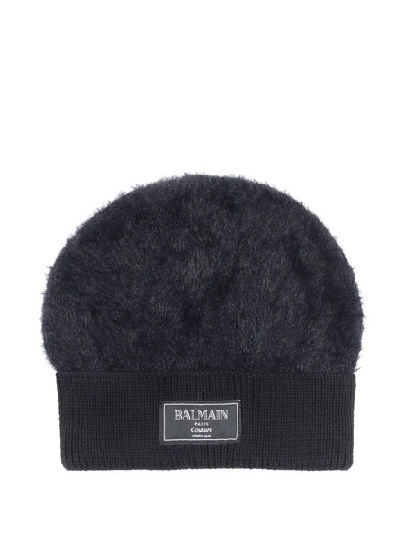  Balmain Kids Gorro Con Parche Del Logo - Azul 