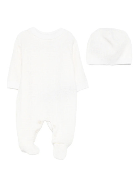  Balmain Kids Gorro Texturizado De Lana - Blanco 