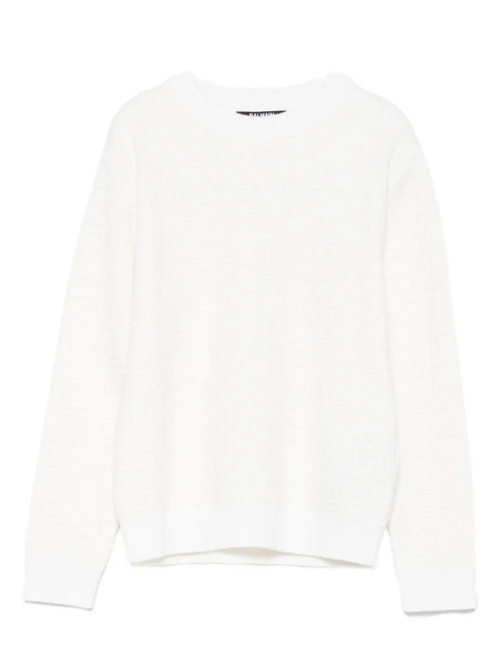  Balmain Kids Jersey De Algodón Texturizado - Blanco 