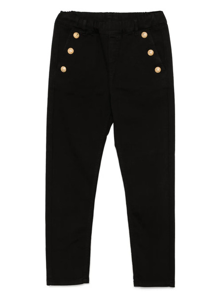  Balmain Kids Pantalones Rectos - Negro 