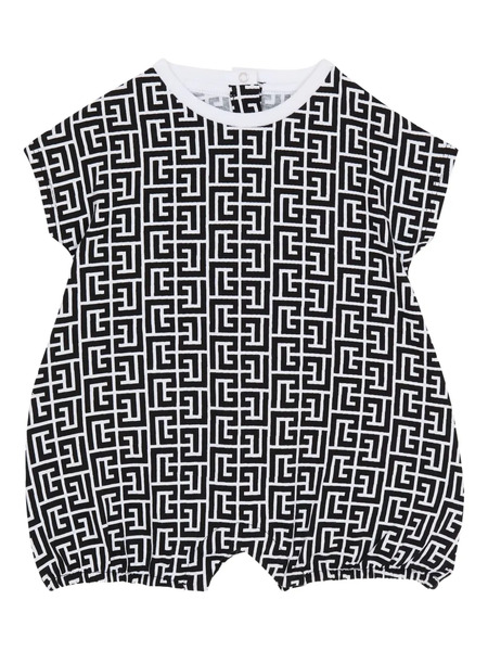  Balmain Kids Pelele Con Monograma - Blanco 