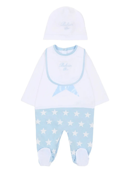  Balmain Kids Pijama Con Estrella Estampada - Blanco 