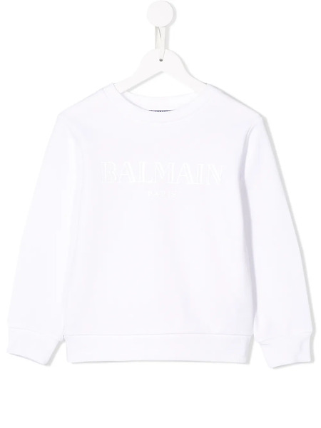  Balmain Kids Sudadera Con Logo Estampado - Blanco 