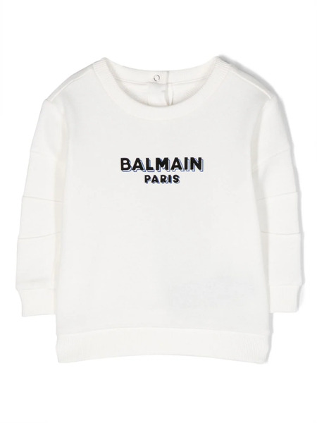  Balmain Kids Sudadera Con Logo Estampado - Blanco 