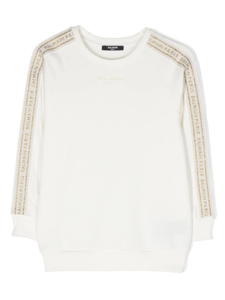  Balmain Kids Sudadera Con Logo Estampado - Blanco 