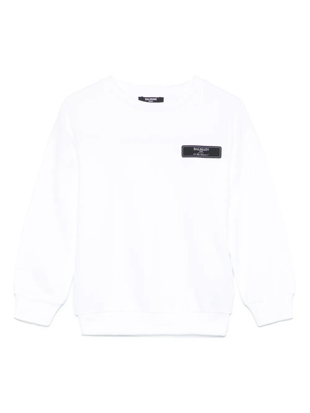  Balmain Kids Sudadera Con Logo Estampado - Blanco 